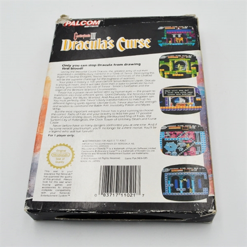 Castlevania III Draculas Curse - NES-SCN - Spil og Boks (B Grade) (Genbrug)